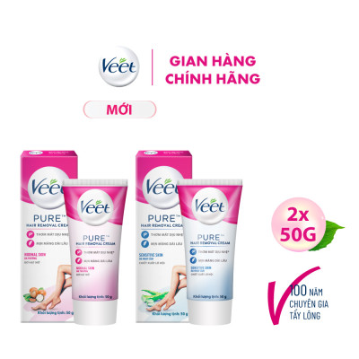 Combo 2 Veet Pure 50G, da thường và da nhạy cảm