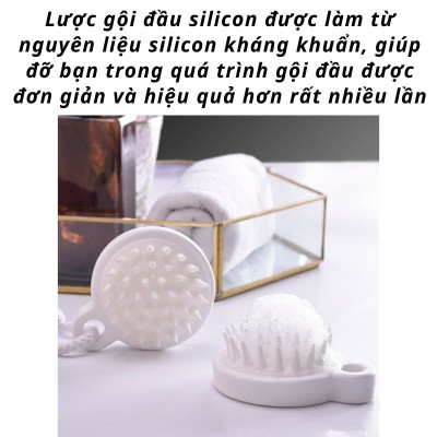 Lược Gội Đầu Bằng Silicon, Mát Xa Da Đầu, Giảm Rụng, Kích Thích Mọc Tóc, Tiện LợI - HÀNG LOẠI 1- CHÍNH HÃNG MINIIN