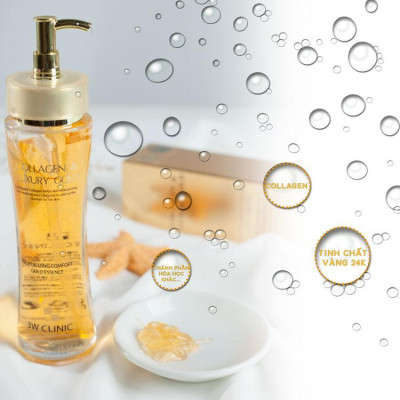 Tinh Chất Dưỡng Trắng Chống Lão Hóa 3W Clinic Collagen & Luxury Gold Revitalizing Comfort Gold Essence 150ml