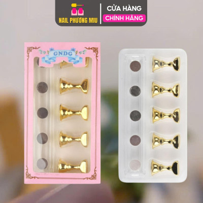 Đế Móng Mẫu Tổng Hợp, Đế Gắn Móng Giả Bằng Gỗ Và Nhựa Tập Vẽ Móng, Đế Móng Quân Cờ Nam Châm Giữ 5 Móng 10 Móng Làm Nail Chuyên Nghiệp