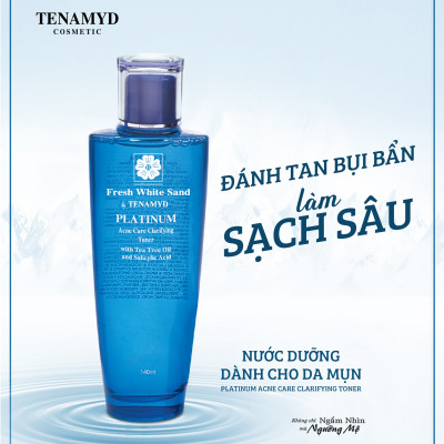 Nước dưỡng dành cho da dầu mụn Tenamyd Platinum Acne Care Clarifying Toner 140ml - Hàng chính hãng - Lady & Men Viet Nam