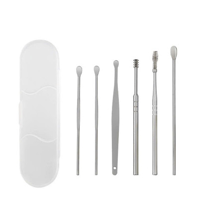 Bộ lấy ráy tai đa năng 6 món Cao cấp bằng thép không rỉ