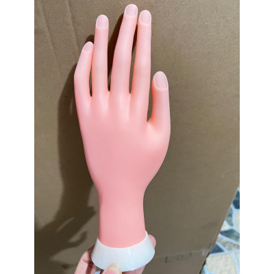 Bàn Tay Giả Silicone Tập Làm Nail Khớp Dẻo Linh Hoạt, Tái Sử Dụng Nhiều Lần Cho Người Mới Học Làm Nail Tiện Lợi bàn  tay chữ nhất