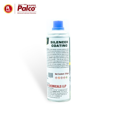 Sơn xịt phủ gầm ô tô chống ồn, chống rỉ sét, chịu nhiệt 600 độ C PALCO Silencer Coating Spray - Chai 250gr - Nhập khẩu Ấn Độ