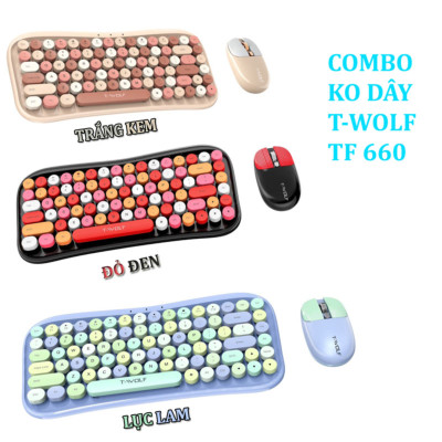 Bộ Phím Chuột Không Dây T-Wolf TF660 – Hàng Chính Hãng