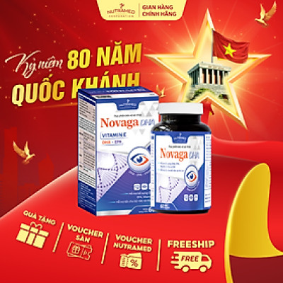 Viên uống Novaga DHA hỗ trợ sáng mắt, bổ não, đẹp da (60 viên) - Nutramed