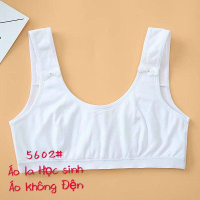 Hình thật áo lá học sinh áo lót học sinh không mút chất liệu cotton cao cấp vải 2 lớp loại đẹp