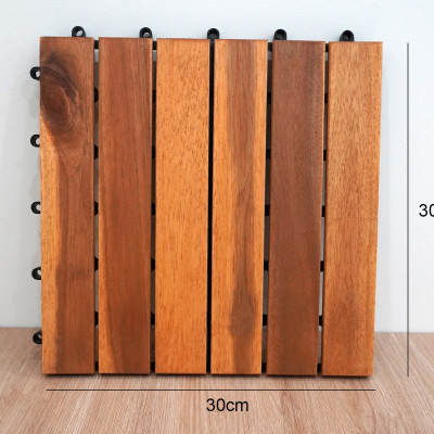 Vỉ Gỗ Lót Sàn Ban Công Thương Hiệu ANKAN Màu Vàng Nắng Loại 6 Nan, Sàn Gỗ Lót Ban Công, Sân Vườn, Hồ Bơi, Phòng Spa, Siêu Bền, Chịu Nước Tốt, Chống Trơn Trượt, Tiêu Chuẩn Xuất Khẩu (10 Vỉ)