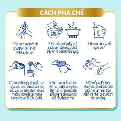 Bộ 3 Lon Sữa bột Nestlé NAN OPTIPRO PLUS 4 1500g/lon Giúp tiêu hóa tốt + Tăng cường đề kháng (2 - 6 tuổi) - Tặng Nồi lẩu điện A2