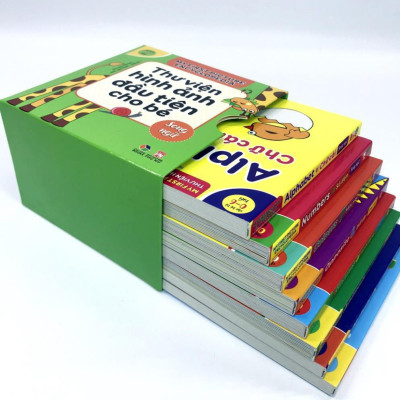 Bộ Sách Thư Viện Hình Ảnh Đầu Tiên Cho Bé ( Song Ngữ - Hộp 8 Cuốn )