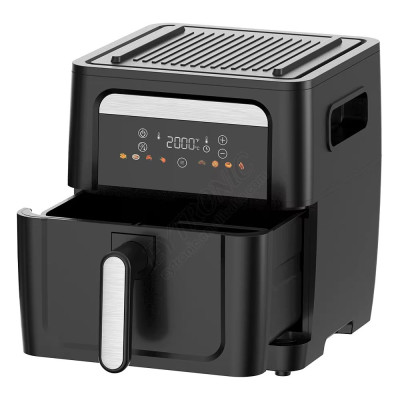 Nồi Chiên Không Dầu Kèm Vỉ Nướng 2-in-1 Mishio MK407: Nâng Tầm Món Ngon, Tiện Lợi Vượt Trội - hàng chính hãng