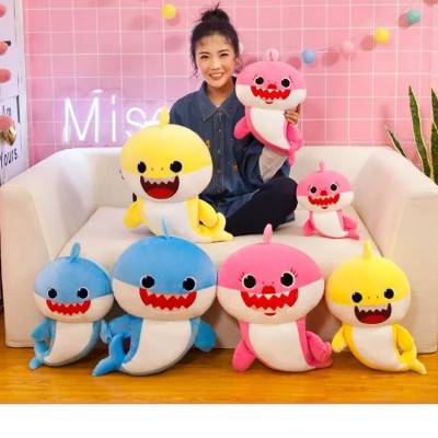 Thú nhồi bông cá mập baby shark đáng yêu - Size 30cm - Quà tặng gấu cá mập baby shark nhồi bông dễ thương - Gối ôm mềm mịn cho bé
