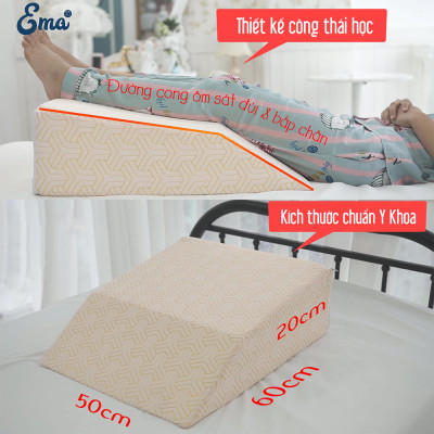 Gối kê chân chống giãn tĩnh mạch chân Ema thế hệ thứ 2 - Chiều cao chuẩn y tế - Bác sĩ khuyên dùng