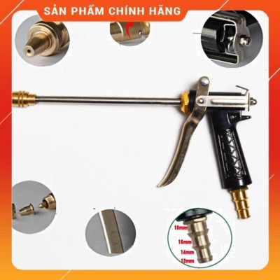 ️ Bộ dây vòi xịt nước rửa xe, tưới cây , tăng áp 3 lần, loại 15m 206318 đầu đồng,đai,nối vàng+ mở chai
