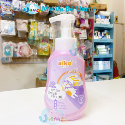 Nước Rửa Bình Sữa Và Rau Củ Quả Aiko 500ml - Dạng Bọt, An Toàn, Tiện Lợi