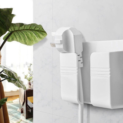 Khay đựng remote - điện thoại dán tường có khe luồn sạc nhỏ gọn tiện lợi ( Giao màu ngẫu nhiên ) - Hàng chính hãng