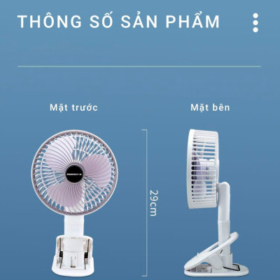 QUẠT ĐỂ BÀN CÓ SẠC TÍCH ĐIỆN PERFECT PF-QB2150 BẢO HÀNH 3 THÁNG - HÀNG CHÍNH HÃNG