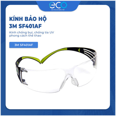 Kính bảo hộ 3M SF401AF kính chống bụi, chống tia UV phong cách thể thao