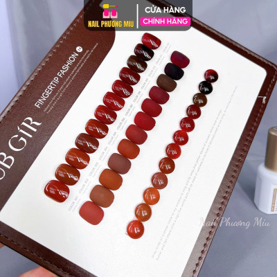 Set Sơn Gel BUBGIR12 Màu Tông Nâu Số 26 Làm Nail Cao Cấp, Tặng Bảng Màu Cao Cấp, Bền Màu, Đặc Mướt, Tạo Xu Hướng Móng Ngọt Ngào Nữ Women đỏ đô