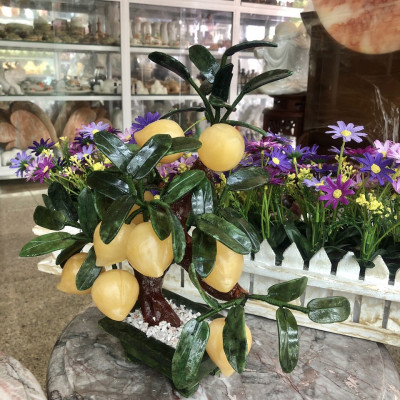 Cây đào phong thủy đá ngọc hoàng long gồm 9 quả - Cao 30 cm