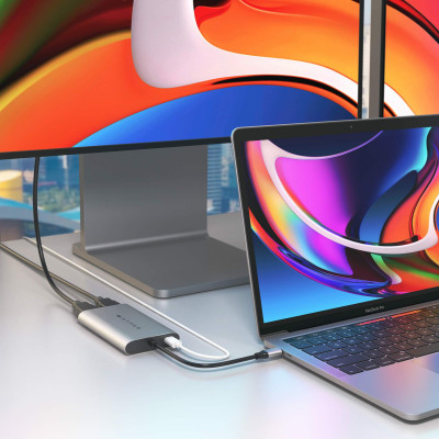 Cổng Chuyển Hyperdrive Dual 4K HDMI ( 2 Màn Hình) USB-C Hub For Macbook M1 HDM1- Hàng Chính Hãng