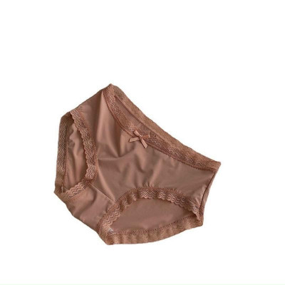 Quần lót nữ set túi 3 quần trơn cotton thun viền ren