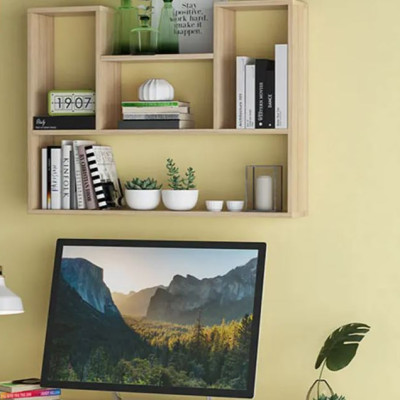 Combo 2 Kệ Gỗ Trang Trí Treo Tường Chữ L và Chữ U Juno Sofa CTKT812 90cm x 62cm x 15cm