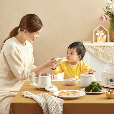 Nồi Nấu Cháo Kho Cá Chưng Yến Bear DDZ-C101V1 Gồm 2 Thố Và Khay Hấp Dung Tích 2.5 Lít Công Suất 500 W - Hàng Chính Hãng