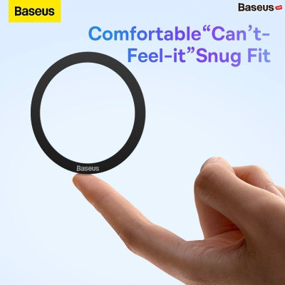 Vòng kim loại mag-safe Baseus Halo Series Magnetic Metal Ring cho điện thoại (Bộ 2 miếng)- hàng chính hãng