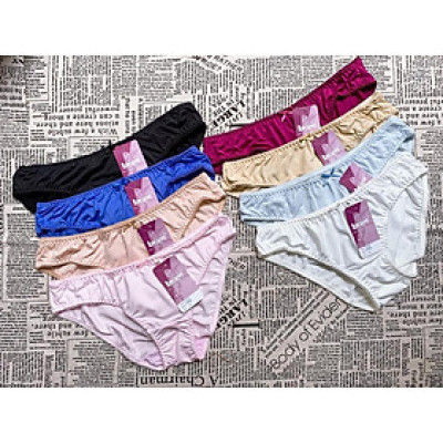 Combo 5 Quần Lót Nữ Thun Trơn Locust 073 – Co Giãn 4 Chiều, 6 Size Từ M–4XL, 5 Màu Hot Trend