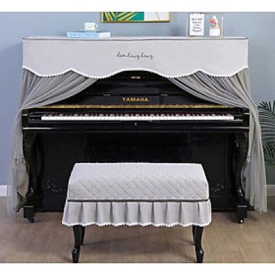 Khăn phủ đàn piano phong cách Hàn quốc hiện đại sang trọng phủ kín toàn bộ đàn 2 lớp chống bụi chống xước - Hàng chính hãng