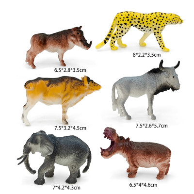 Bộ 24 đồ chơi Thú Rừng Châu Phi đặc nguyên khối thế giới động vật Animal World vua sư tử cho bé