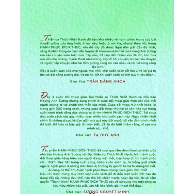 Sách - Hạnh Phúc Đích Thực (Trò Chuyện Với Thiền Sư Thích Nhất Hạnh 2023) - Tặng kèm bookmark - 2HBooks