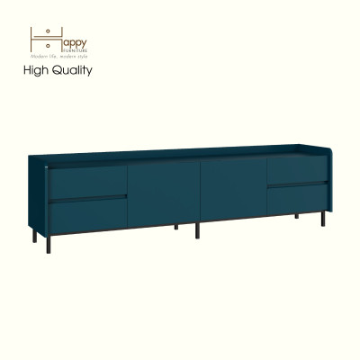 [Happy Home Furniture] LAVIA, Kệ TV 2 cánh mở - 4 ngăn kéo - chân sắt, 200cm x 40cm x 54cm ( DxRxC), KTV_044
