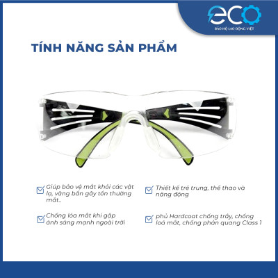 Kính bảo hộ 3M SF401AF kính chống bụi, chống tia UV phong cách thể thao