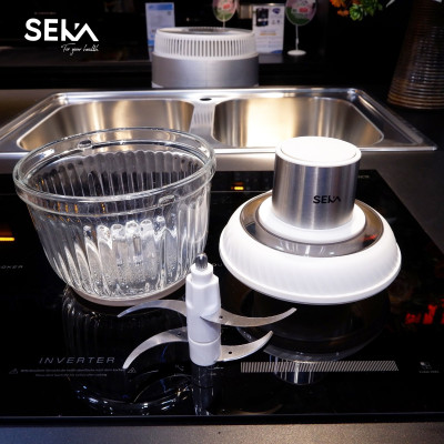 Máy xay thịt đa năng SEKA SK2287, 2 cối thủy tinh, thiết kế 4 - 6 lưỡi dao sắc bén, Công suất mạnh 500W  hàng nhập khẩu