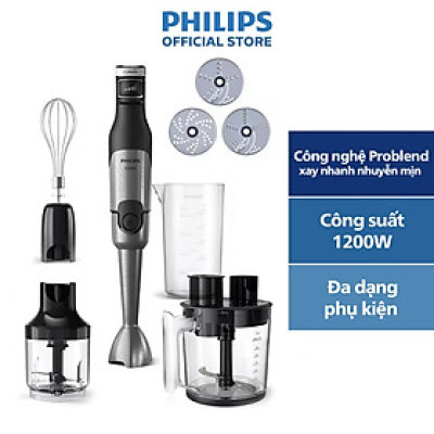Máy Xay Cầm Tay Philips HR2685/00 0.5L (1200W) cao cấp, đa dạng phụ kiện - Hàng Chính Hãng
