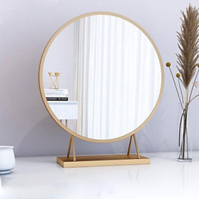 Hàng Siêu Cấp Bộ bàn ghế trang điểm : Bàn phấn mặt đá 5 ngăn kẻ sọc kèm gương hiện đại  - Giá Tại Xưởng