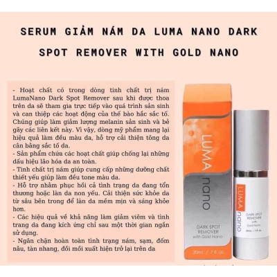 Tinh chất làm giảm nám da Luma Nano Dark Sport Remover with Gold Nano 20ml