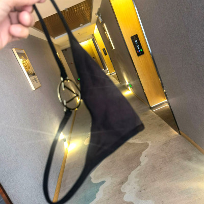 Quần Lót Lọt Khe Một Đường Viền Kim Loại Eo Thấp In Chữ Phong Cách Âu Mỹ Quyến Rũ Cotton Cho Nữ