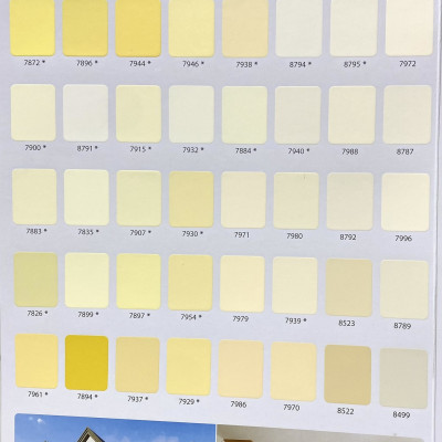 Sơn nước Toa 4 Season Top Silk dễ lau chùi nội thất màu vàng kem 8792 _5L