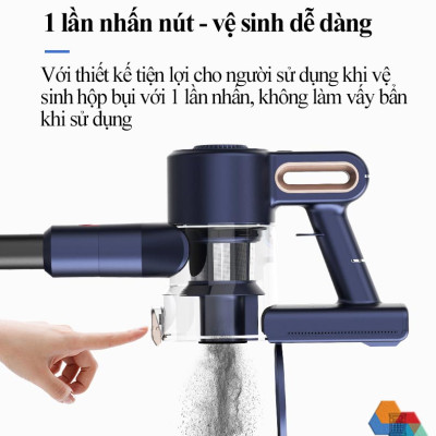 Máy Hút Bụi Không Dây Cầm Tay Xinshe Z5Plus hút và lau, lực hút siêu mạnh 25000Pa, dùng đến 50 phút, hút nệm sâu, hàng chính hãng