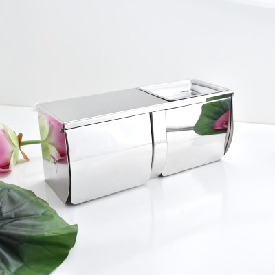 Lô giấy đôi inox 304 chống ăn mòn mặt gương sang trọng Hiwin Y-309 kích thước 270x100x115