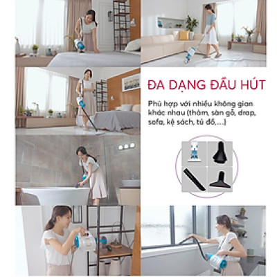 Máy hút bụi cầm tay công nghệ lốc xoáy 2 chiều Vo.temm (600W) - Hàng chính hãng: Hút mạnh, chạy êm, bảo hành 1 năm