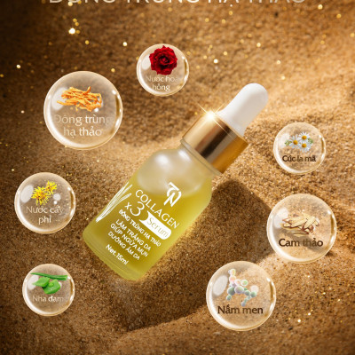 Serum Face Đông Trùng Hạ Thảo Collagen X3 Mỹ Phẩm Đông Anh Chính Hãng 15ml Serum Dưỡng Ẩm Giảm Mụn Làm Trắng Da