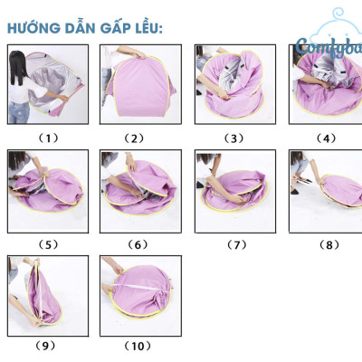 Lều đi biển che nắng ch.o bé Chống tia UV 50+ - Comfybaby - PQ122 - đồ chơi bãi biển