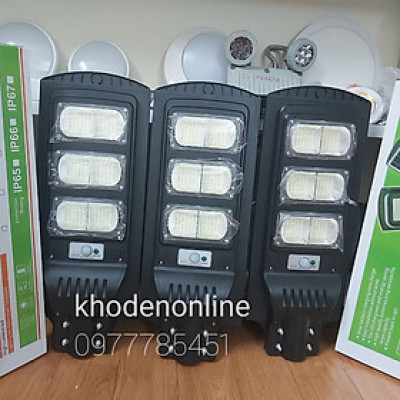 Đèn năng lượng mặt trời 180W, 240w có remote sáng liên tục chuyên công trình đèn đường, sân vườn, trụ cổng.