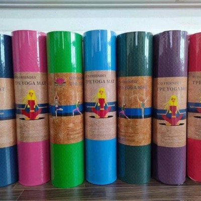 Thảm Tập Yoga Định Tuyến và loại trơn TPE Chống Trượt 6mm và 8mm