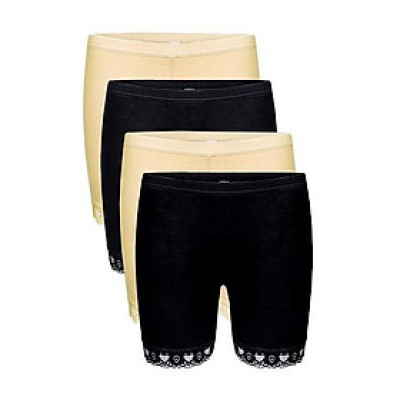 Combo 4 quần đùi cotton mặc váy Màu 2 đen + 2 da