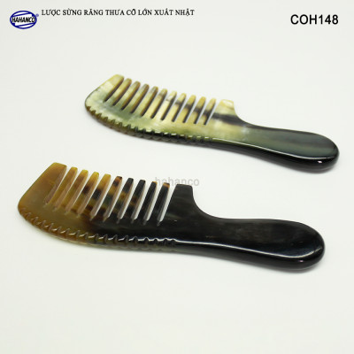Lược Sừng răng thưa chải tóc xoăn/ xù rối (Size: XL - 20cm) COH148 - Giúp thư giãn Massage đầu, lưu thông máu - Chăm sóc tóc